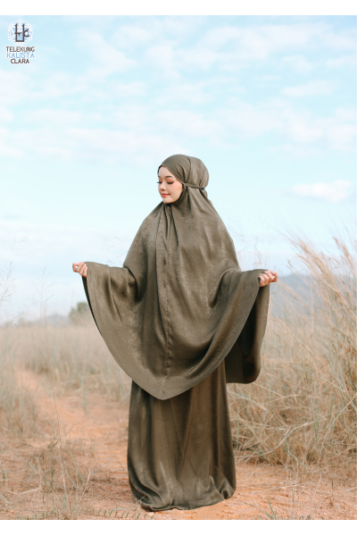 Telekung Hayfa Olive Green